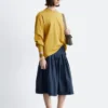 Top in jersey a maniche lunghe