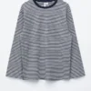 Top in jersey a maniche lunghe