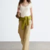 Top in jersey con ruches sul busto