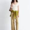 Top in jersey con ruches sul busto