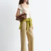 Top in jersey con ruches sul busto