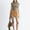 Top in jersey drappeggiato