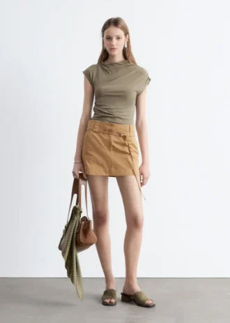 Top in jersey drappeggiato