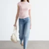 Top in jersey drappeggiato