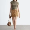 Top in jersey drappeggiato
