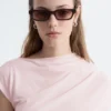 Top in jersey drappeggiato