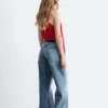 Top in seta con scollo a sciarpa