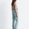 Top in seta con scollo a sciarpa