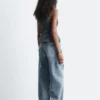 Top smanicato con coulisse