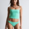 Top tankini con scollo quadrato