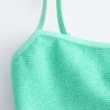 Top tankini con scollo quadrato