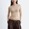 Top trasparente in maglia fine