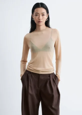 Top trasparente in maglia fine