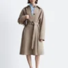 Trench in lana con cintura