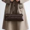 Trench in lana con cintura