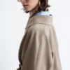 Trench in lana con cintura