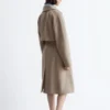 Trench in lana con cintura
