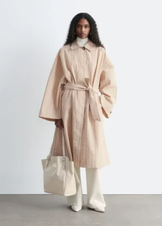 Trench oversize gessato